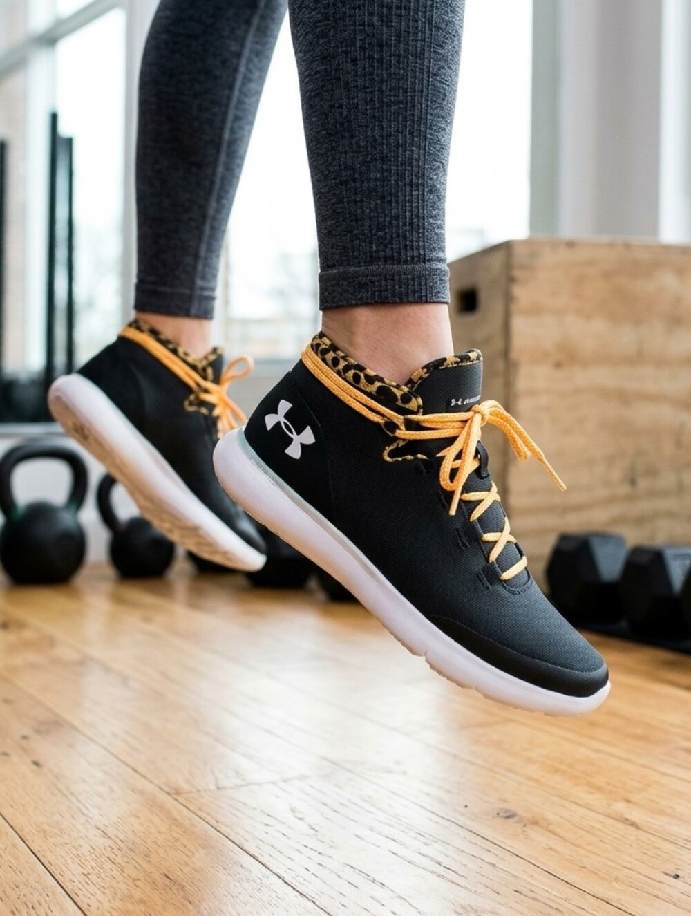 Under Armour Black StudioLux Mid-Top LNR Training Shoes